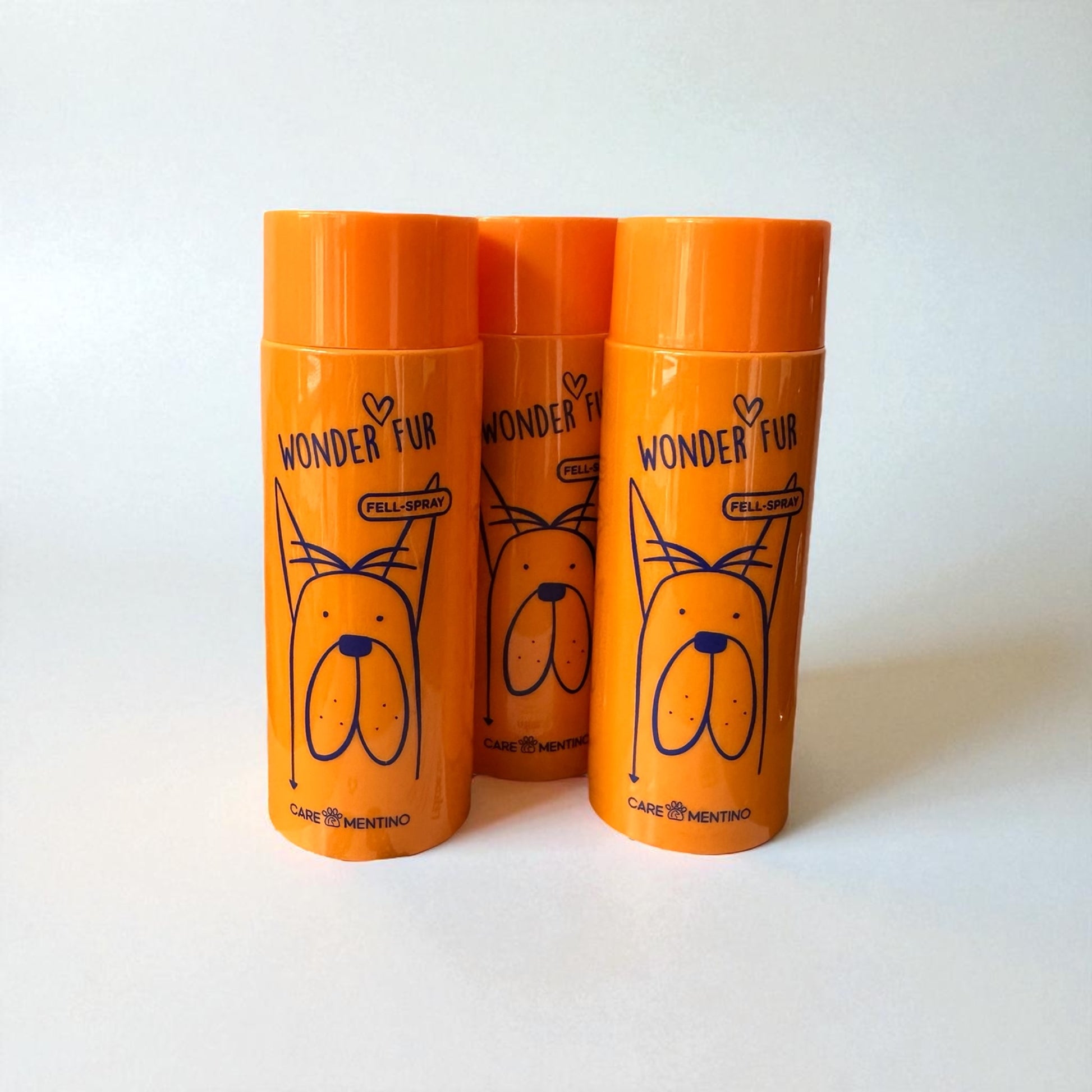 Carementino Wonder Fur Nachfüll-Set – 3x Fellspray Konzentrat für Hunde ohne Silikone